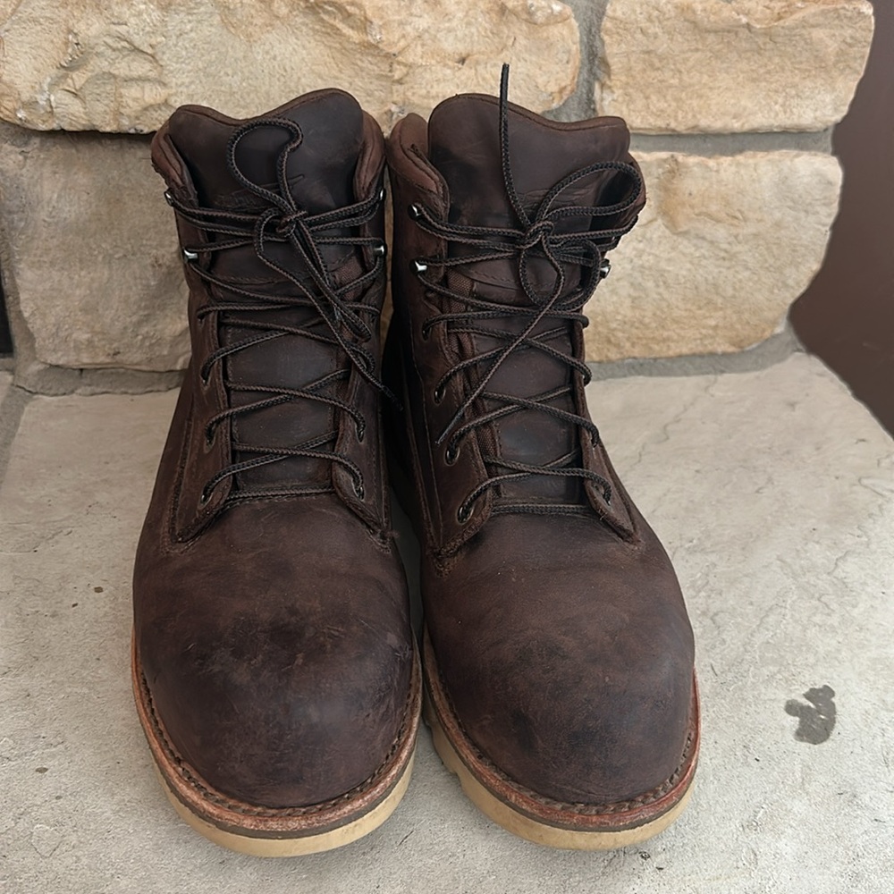 Red Wing #2443 Brown Safety Toe Work Boots - Picture 2 of 14